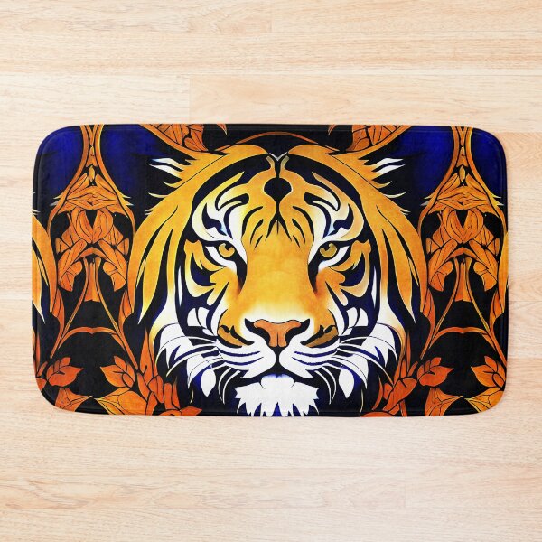 Item preview, TIGER FACE -William Morris Style designed and sold by tinytiger77.