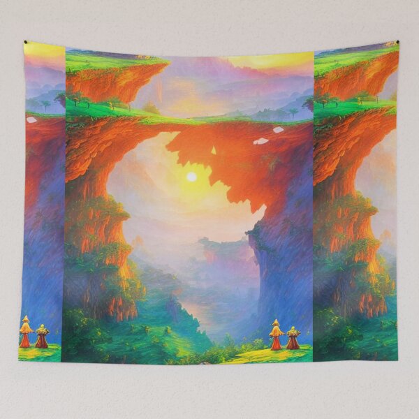 Item preview, Fantasy landscape painting designed and sold by CristalleLisa.