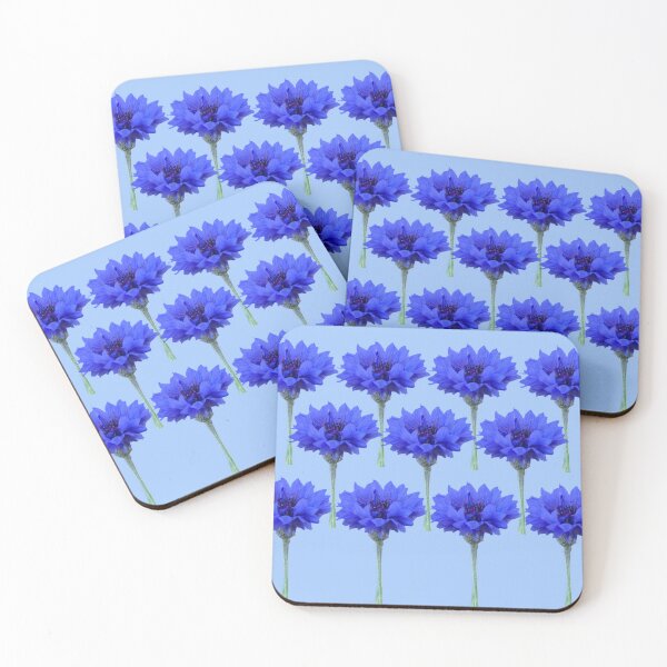 Item preview, Cornflowers with blue background designed and sold by Binas-gallery.