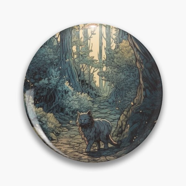 Item preview, gato blanco en el bosque designed and sold by Louis-MDK.
