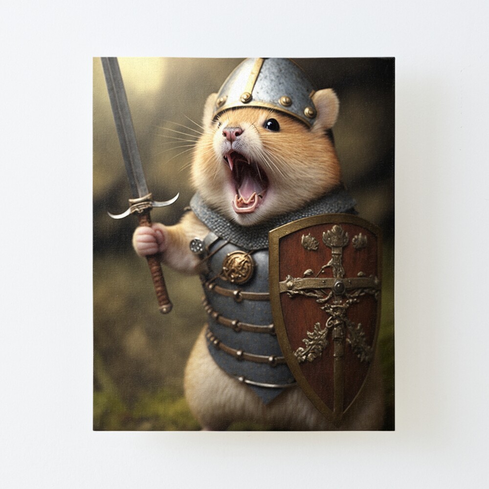 Warrior Hamster Ready for Battle in the 12th Century