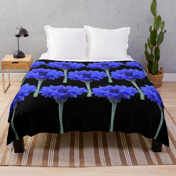 Item preview, Cornflowers with black background designed and sold by Binas-gallery.