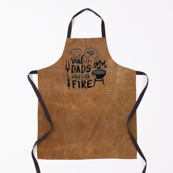 Item preview, "Real Dad's Play with Fire" Father's Day Gift, Apron for Dad, Western Design designed and sold by Hearts Of Appalachia.
