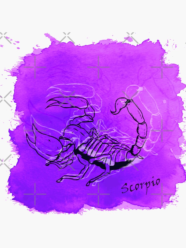 Thumbnail 3 von 3, Sticker, Sternzeichen Skorpion designt und verkauft von Kobeko.
