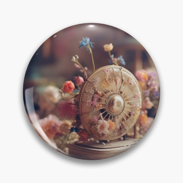 Item preview, "Mini Vintage Floral Fan." designed and sold by CherNikDesigns.