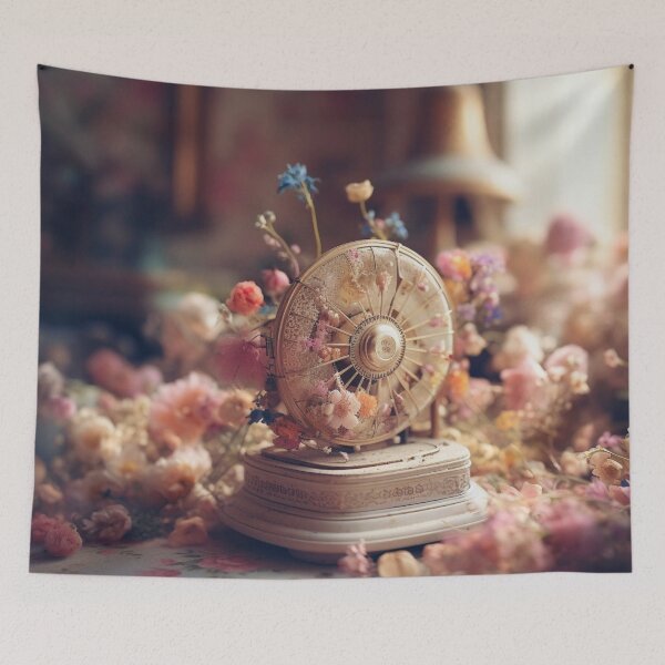 Item preview, "Mini Vintage Floral Fan." designed and sold by CherNikDesigns.