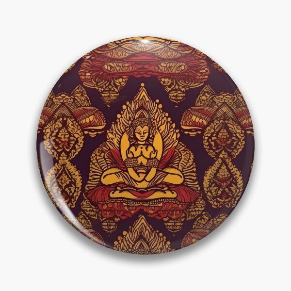 Item preview, The golden buddha pattern designed and sold by TheInspiredAI.