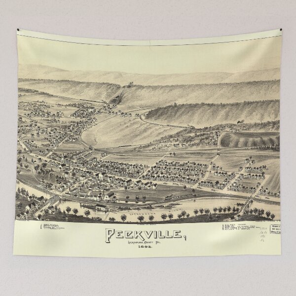 Item preview, Peckville, Pennsylvania (1892) designed and sold by allhistory.