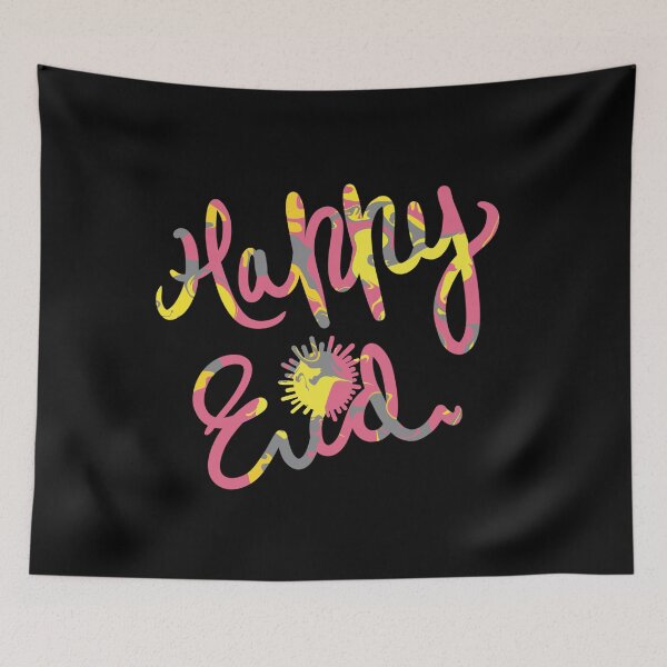 Item preview, Happy Eid Festival Sunshine Greetings Hand Lettering Yellow designed and sold by chuckletuckle.