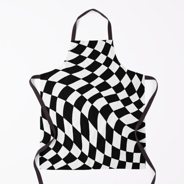Item preview, Black and White Warped Checkerboard designed and sold by velvetearth.