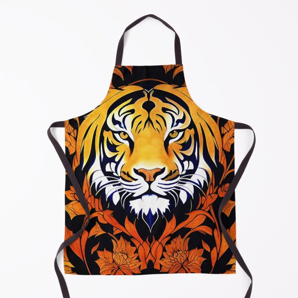 Item preview, TIGER FACE -William Morris Style designed and sold by tinytiger77.