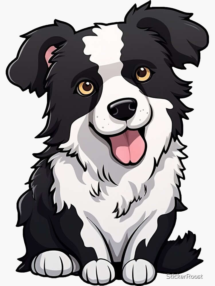 Border Collie Dog Tag Featuring Border Collie With 