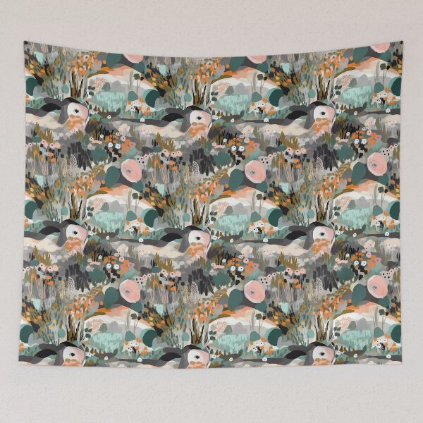 Item preview, California Superbloom Poppies Abstract Landscape Floral Pattern designed and sold by semisoberme.