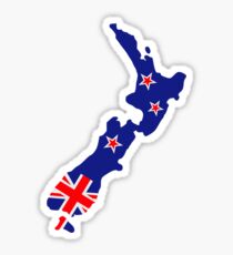 New Zealand map flag Sticker