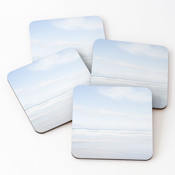Item preview, Bliss Dreamy Pastel Blue Beach Scene Framed Print designed and sold by nancyjcreates.