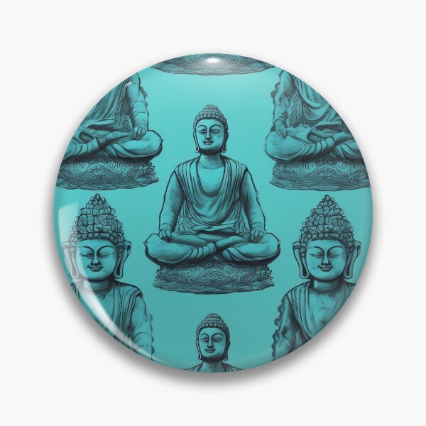 Item preview, The blue buddha pattern designed and sold by TheInspiredAI.