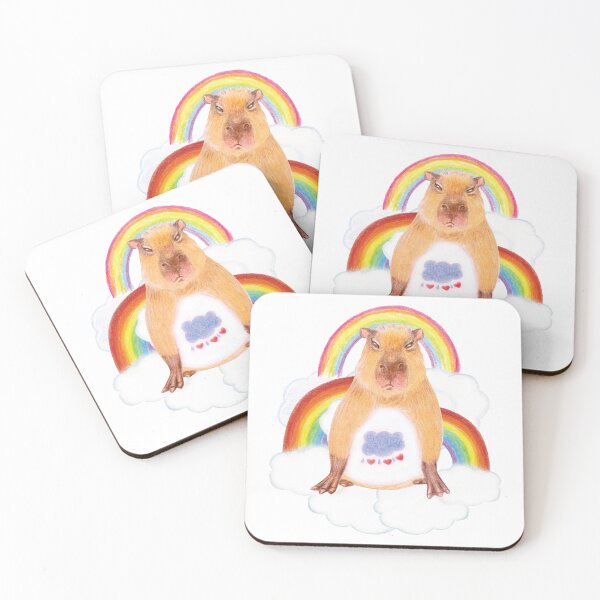 Item preview, Rainbow Grumpy capybara designed and sold by umasharda.