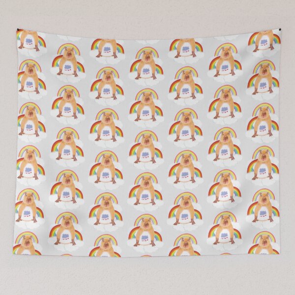 Item preview, Rainbow Grumpy capybara designed and sold by umasharda.