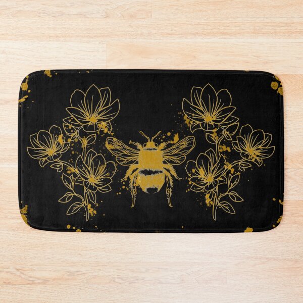 Item preview, Honey bee with flowers designed and sold by BerryPecanArts.