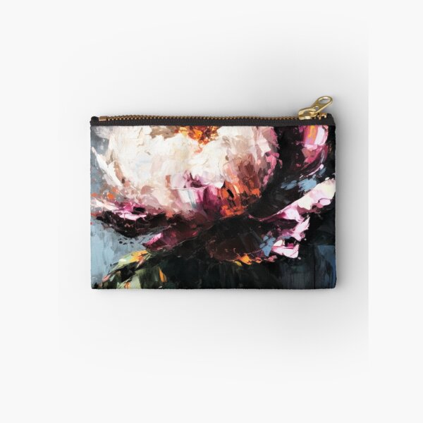 Item preview, Dark Peoni Blossom II Vintage Oil Palette Neutral Floral Painting  designed and sold by acrylicartp.