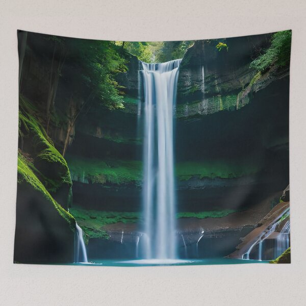 Item preview, Mystic waterfall in a hidden forest designed and sold by RK - Shop.