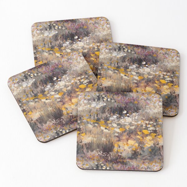 Item preview, California Golden Fields Superbloom Abstract Landscape Floral Pattern designed and sold by semisoberme.