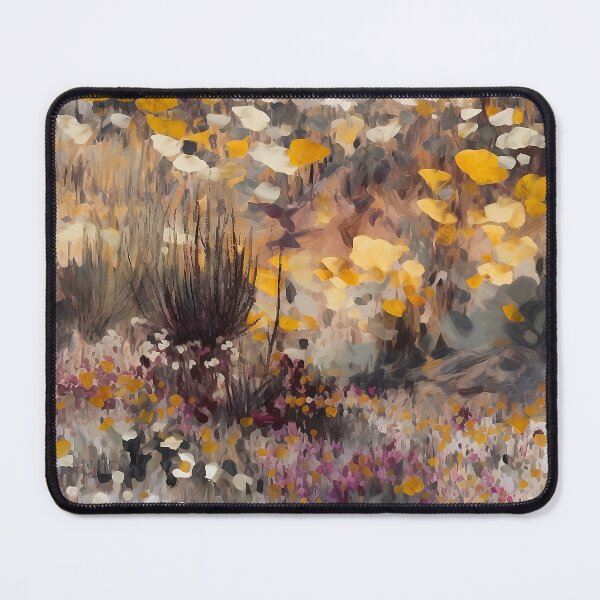 Item preview, California Golden Fields Superbloom Abstract Landscape Floral Pattern designed and sold by semisoberme.