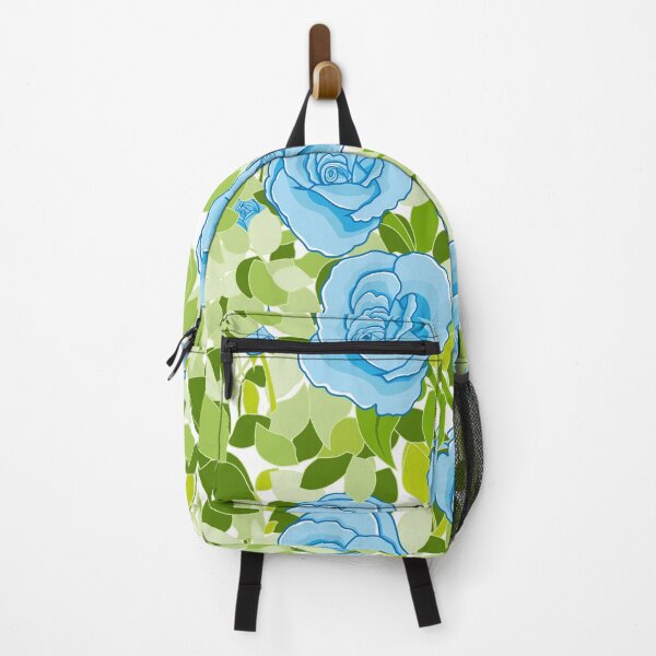 Item preview, Cool Blue Summer Rose with Green Leaves | Flower Pattern designed and sold by Moyanana.