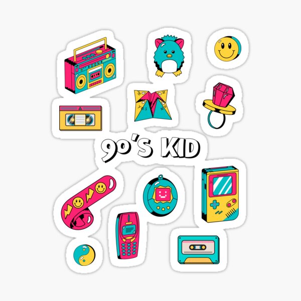 90s Kid - Nostalgic 90s References Sticker for Sale by Stellar-Graphic