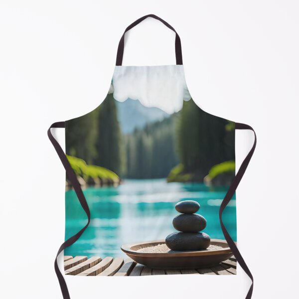 Item preview, Zen stones at a blue lake designed and sold by RK - Shop.