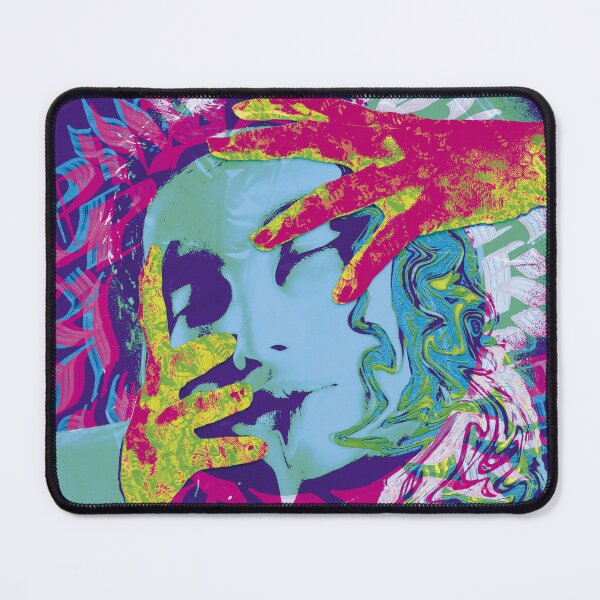Item preview, Circular artistic calligraphy on melting woman (majenta and blue) designed and sold by MixartDimension.