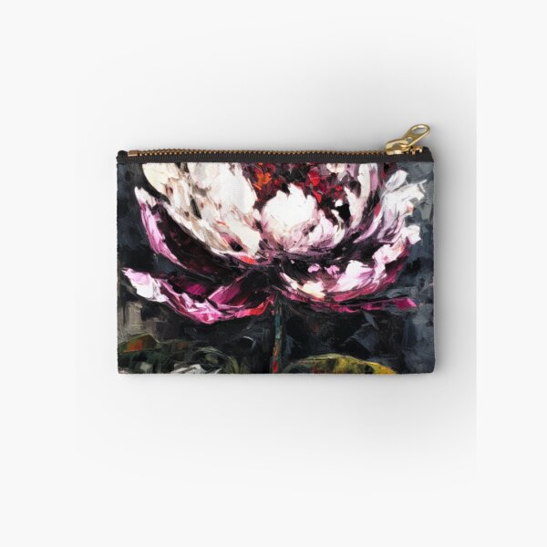 Item preview, Dark Peoni Blossom IV Vintage Oil Palette Neutral Floral Painting  designed and sold by acrylicartp.