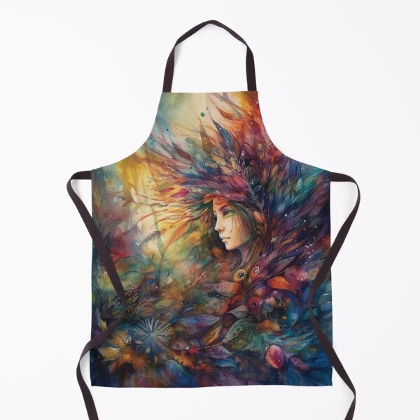 Item preview, Woman's Head with Feathers and a Lush Botanical Background designed and sold by stateofhuman.