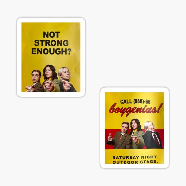 boygenius not strong enough tour poster Sticker