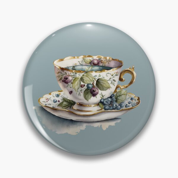 Aperçu de l'œuvre Tasse à thé aux bleuets créée et vendue par LusterGirl.