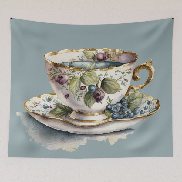 Item preview, Blueberry Teacup designed and sold by LusterGirl.