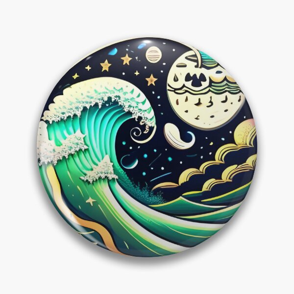 Item preview, Late Ocean Surf Waves under the Night Sky designed and sold by McCallnWaldo.