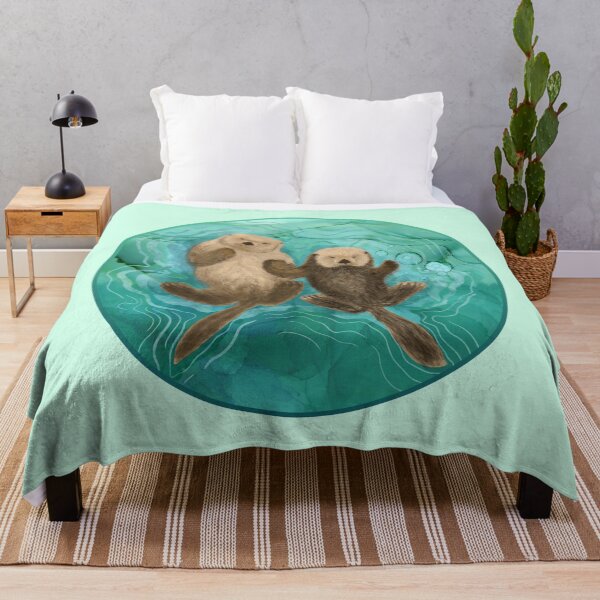 Item preview, Otters holding hands - mommy and baby designed and sold by Andreea Dumez.