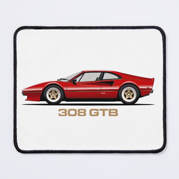 Item preview, Ferrari 308 GTS/GTB Flat Illustration designed and sold by blackdogshop.