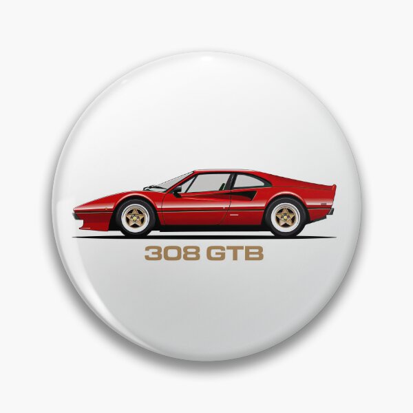 Item preview, Ferrari 308 GTS/GTB Flat Illustration designed and sold by blackdogshop.