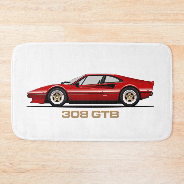 Item preview, Ferrari 308 GTS/GTB Flat Illustration designed and sold by blackdogshop.