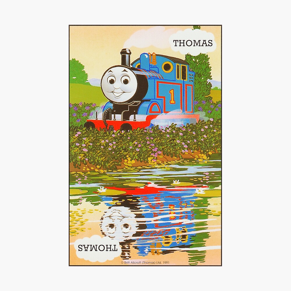 Happy James the Red Engine (Pink) Square Card Poster for Sale by  sleepyhenry