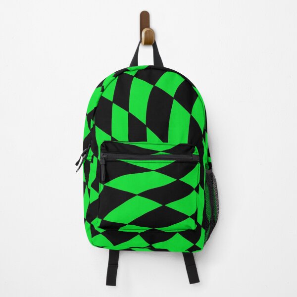 Item preview, Black and Green Warped Checkerboard designed and sold by velvetearth.