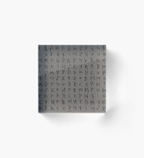 Futhark rune in grey Acrylic Block