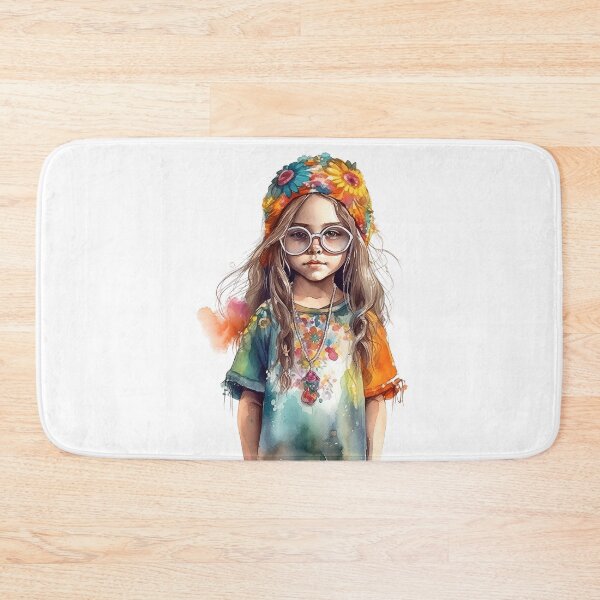 Item preview, Hippie girl designed and sold by Rosaliartbook.
