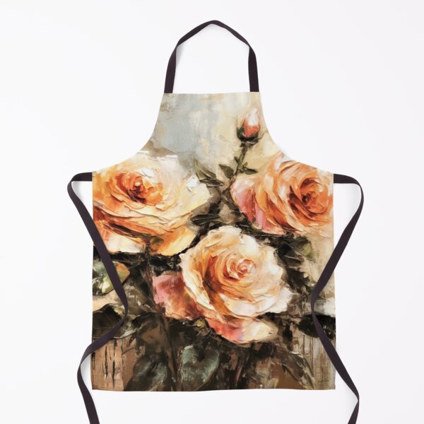 Item preview, Rose Love III Blossoms Oil Painting in Vintage Neutral Colors Art designed and sold by acrylicartp.