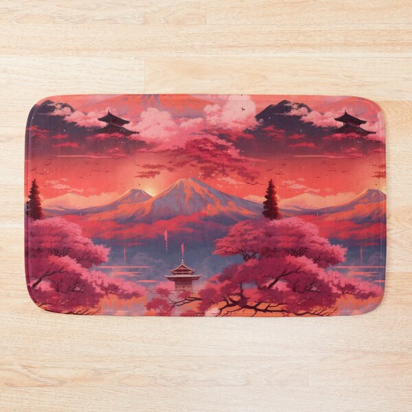 Item preview, Mount Fuji Red 3d landscape designed and sold by CanaryCanvas.