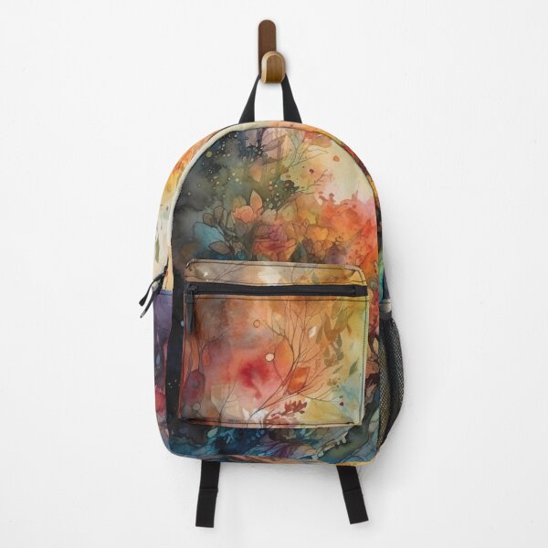 Item preview, Ethereal Passage, Watercolor Painting of Autumn Trees and Leaves with Loose and Fluid Forms designed and sold by stateofhuman.