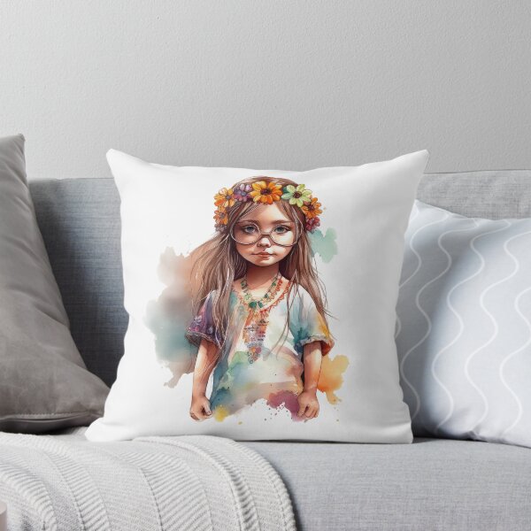 Item preview, Hippie girl designed and sold by Rosaliartbook.