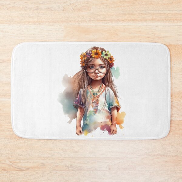 Item preview, Hippie girl designed and sold by Rosaliartbook.